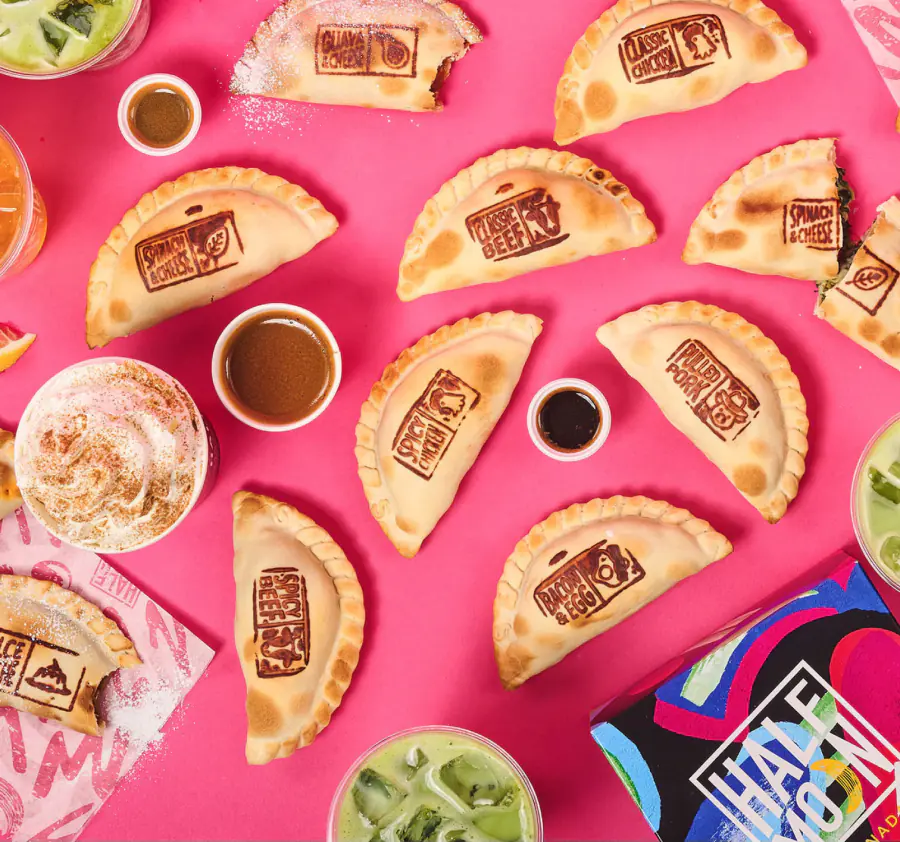 Catering spread of empanadas